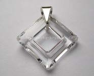 AG 925 Přívěsek Square SWAROVSKI Crystal 20mm